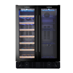 SnoMaster - 150L Double Door Beverage/Wine Cooler - Black