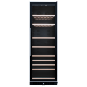 SnoMaster - 408L Upright Beverage Cooler - Black with Stainless Steel Trim